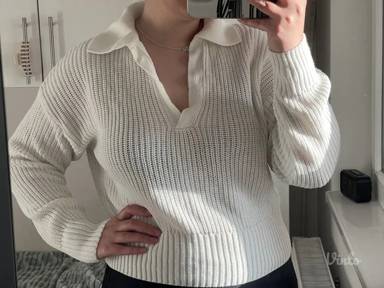 Beli džemper sa V izrazom - LC WAIKIKI