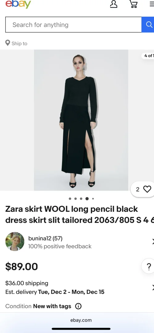 Zara suknja 100% vuna Nova sa etiketom