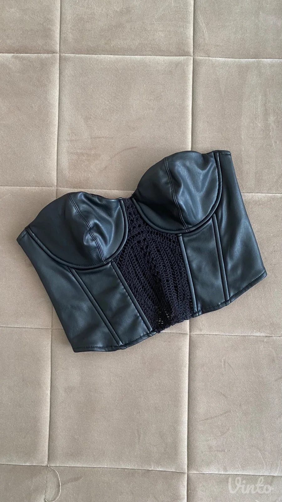 Zara top Imitacija kože