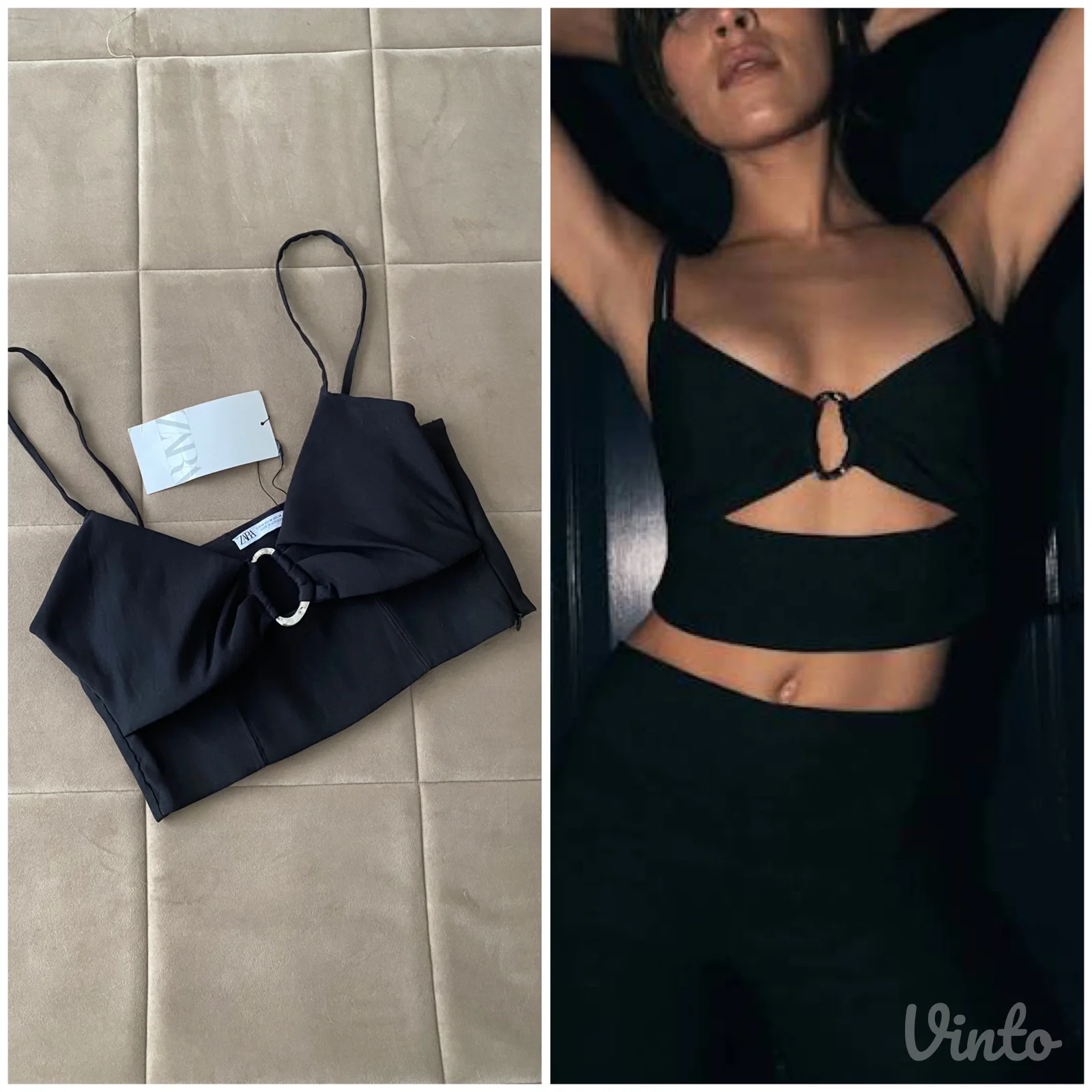 Zara crop majica Nova sa etiketom