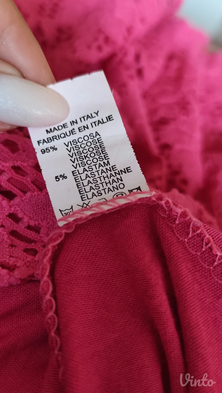 Roza haljina sa mašnicom