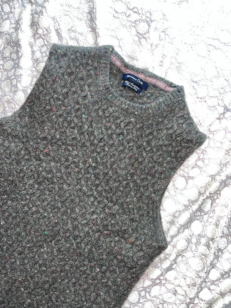 Massimo Dutti maslinasti džemper od vune i kašmira