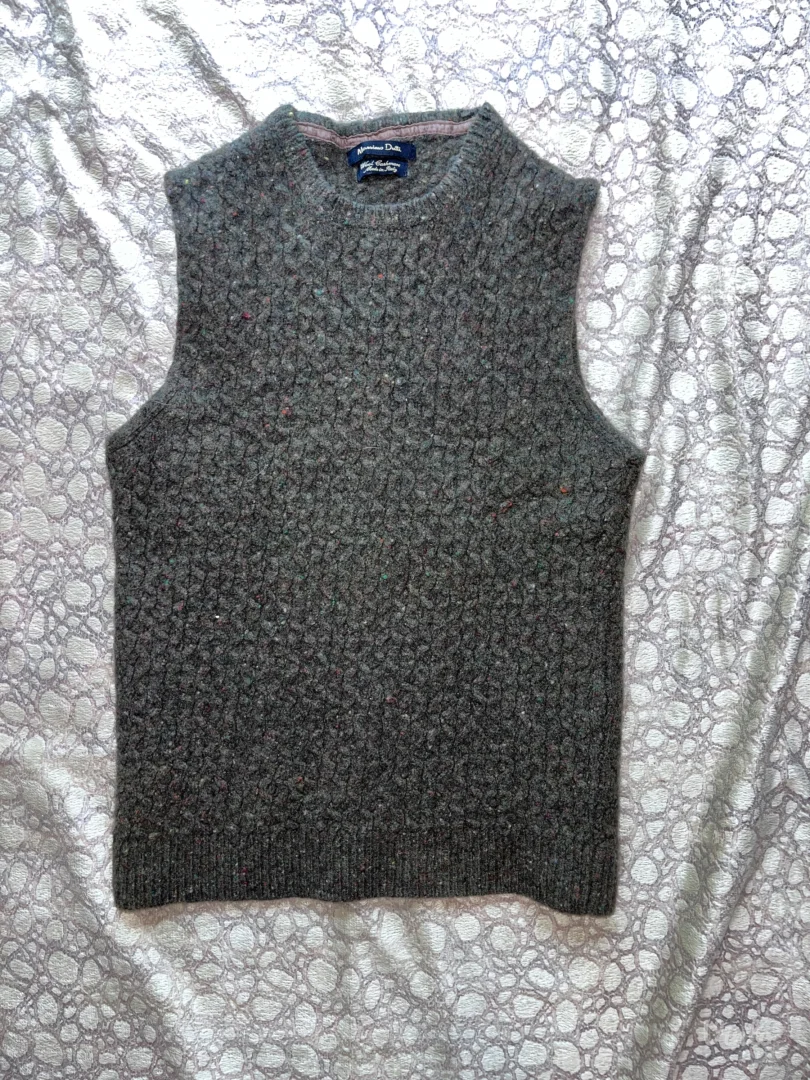 Massimo Dutti maslinasti džemper od vune i kašmira