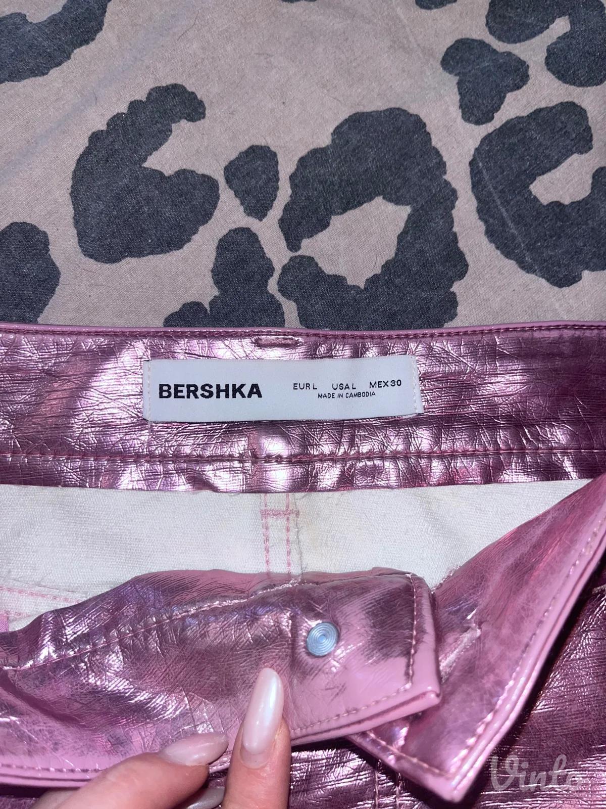 Bershka Barbie metalik roza suknja