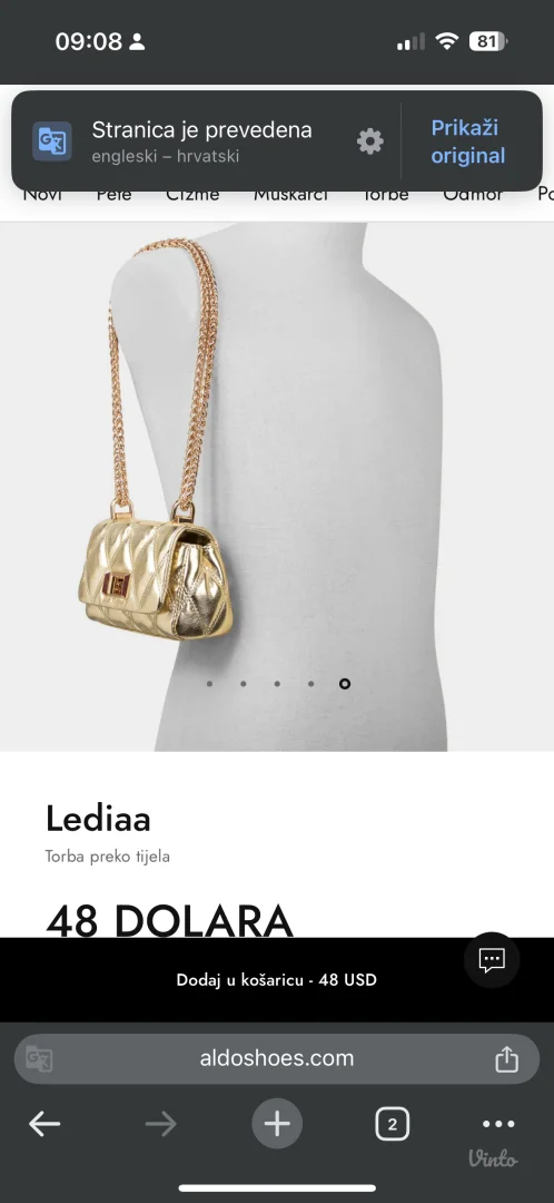 Aldo, torbica, svecana, nova, mini