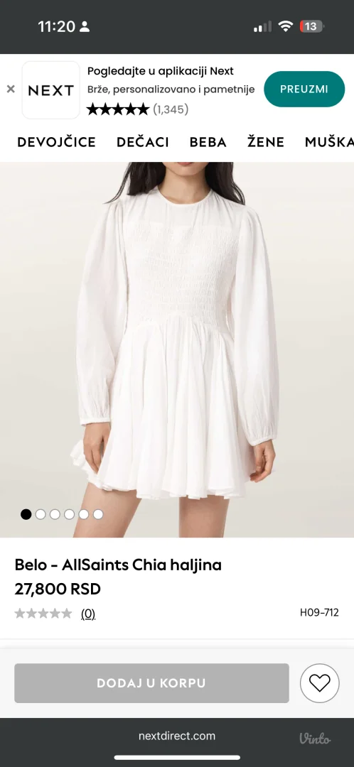 All Saints - haljina, nova, 38 velicina