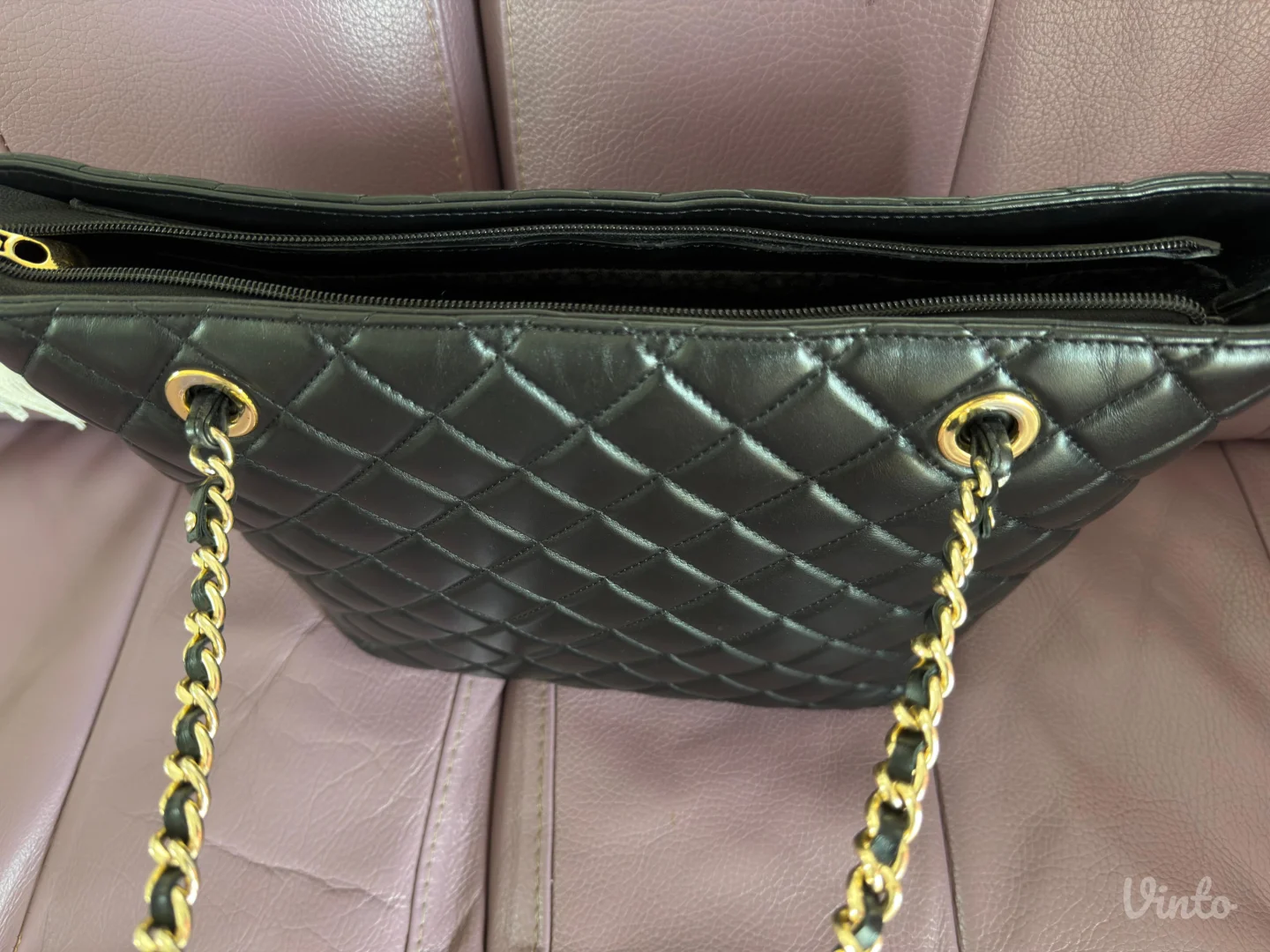 Mona Crna Kožna tašna