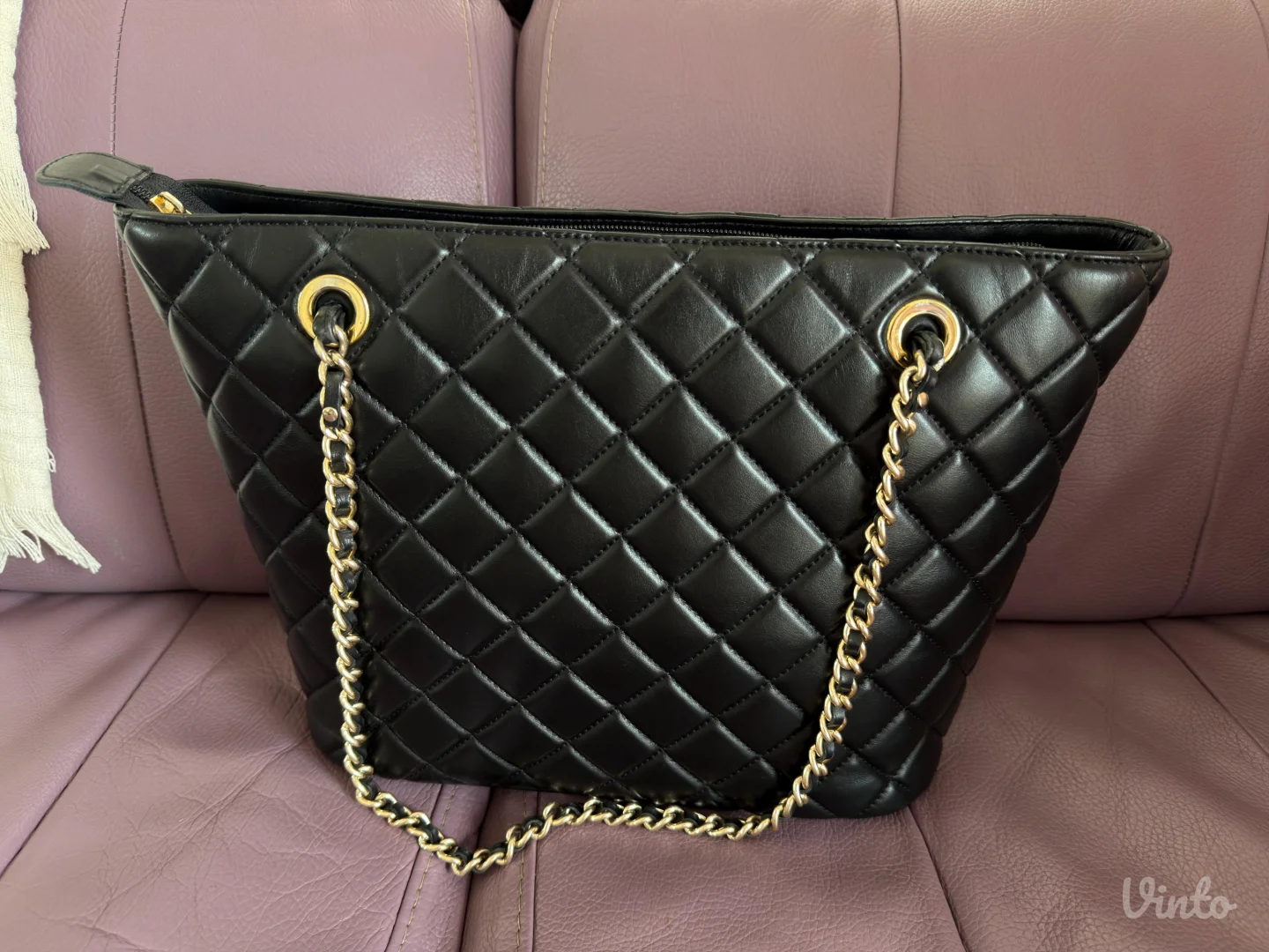 Mona Crna Kožna tašna