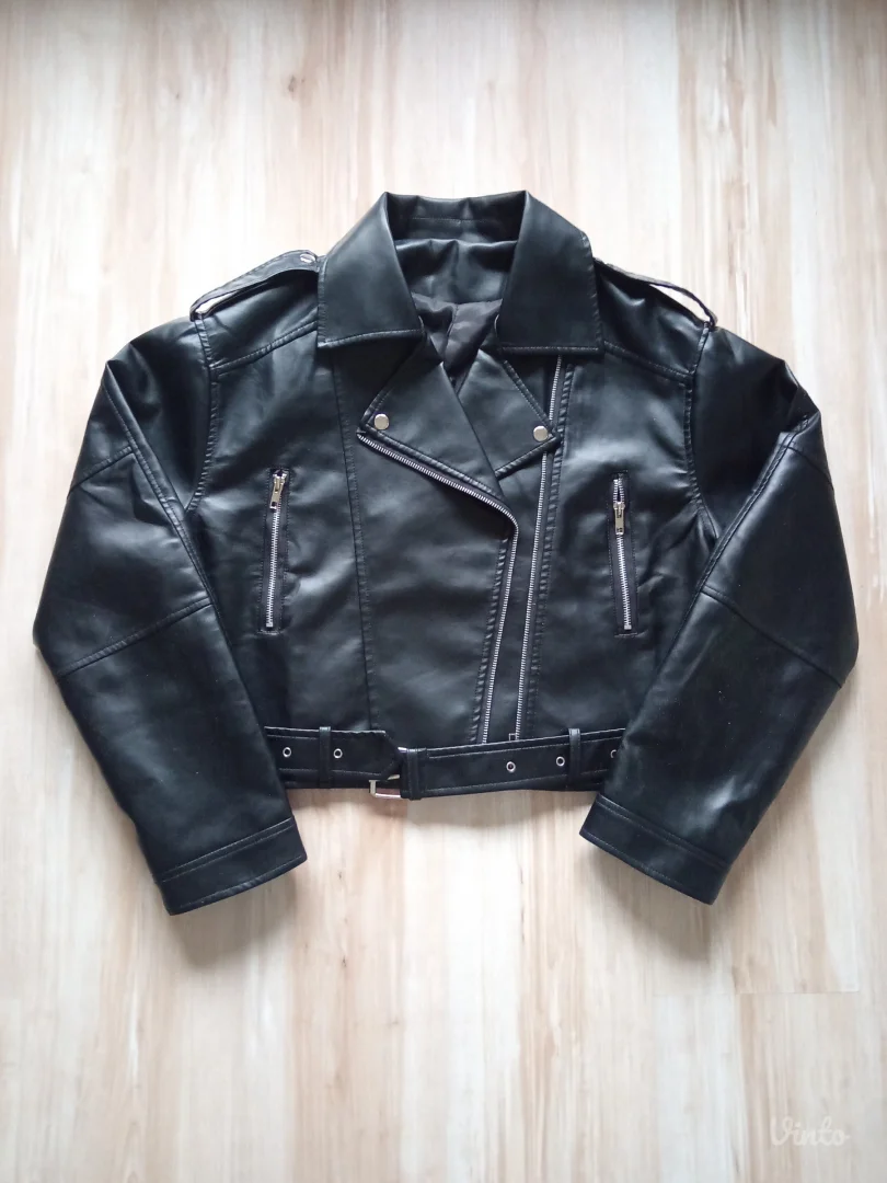 Cropped jakna, eko koža