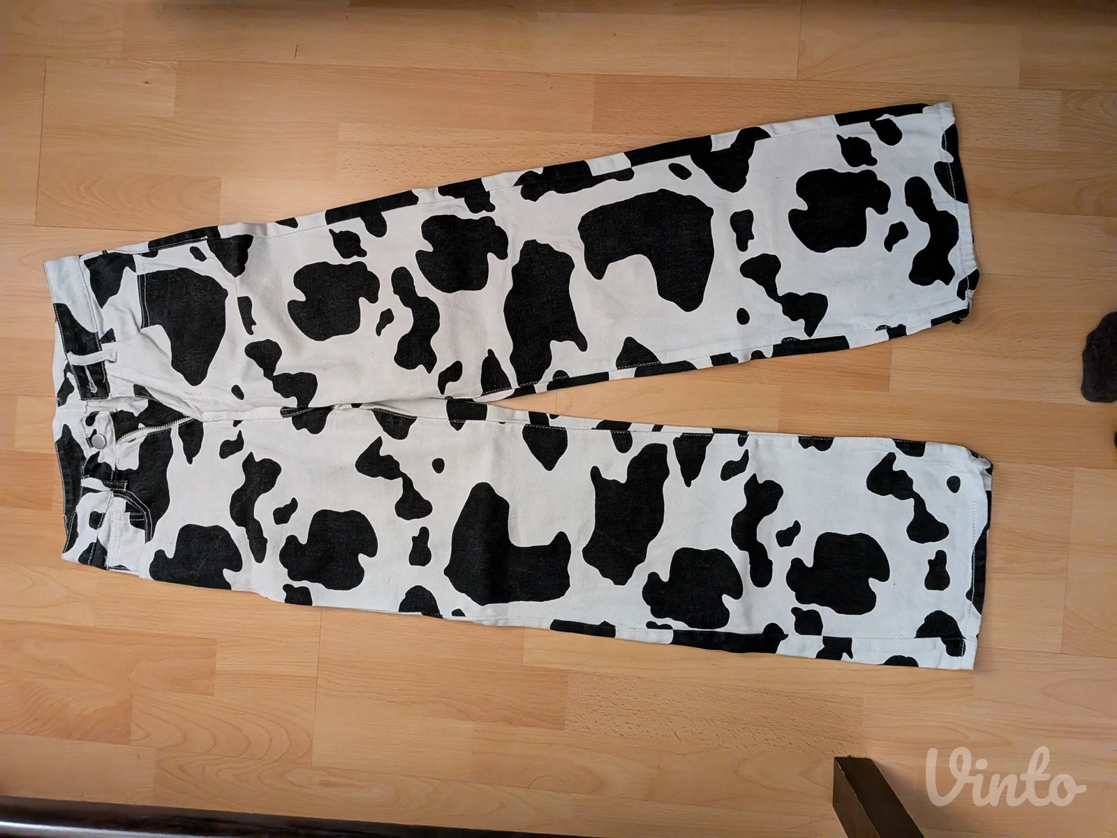 Shein cow print farmerke/pantalone