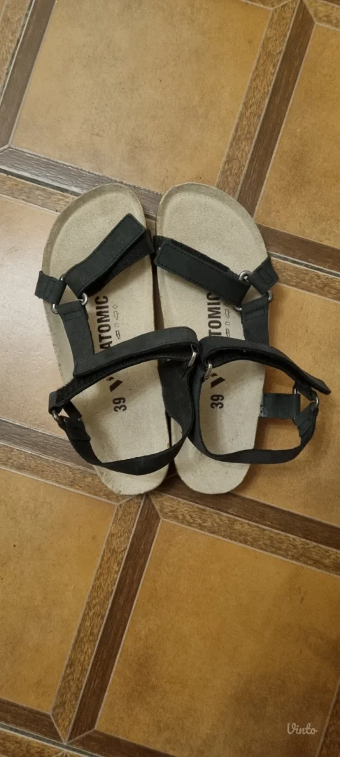 Vesna - Crne sandale na čičak