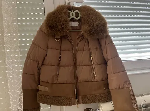 Atraktivna i topla braon jakna brenda MODA PUANNA.