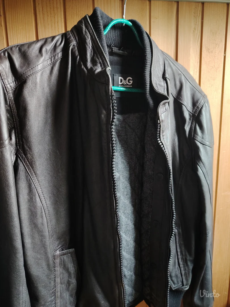 D&G Dolce & Gabbana kožna bomber jakna