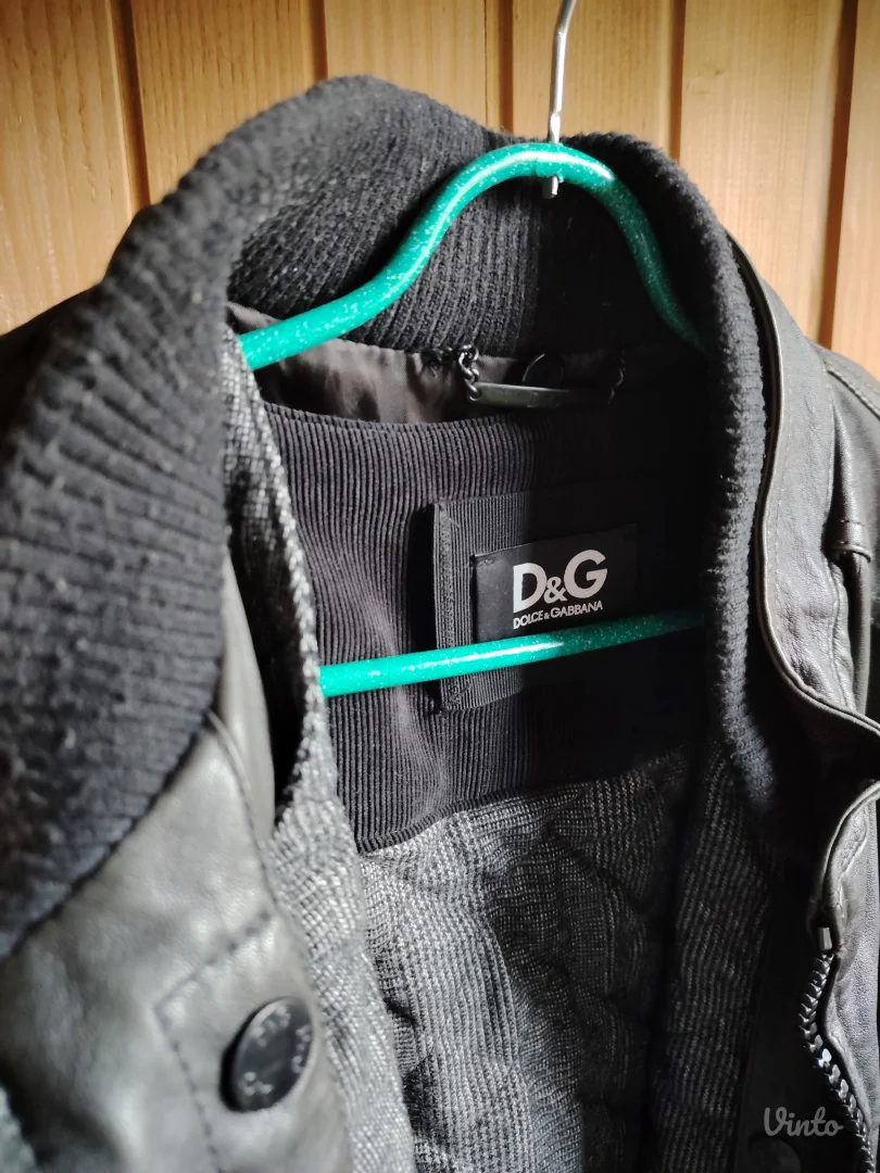 D&G Dolce & Gabbana kožna bomber jakna