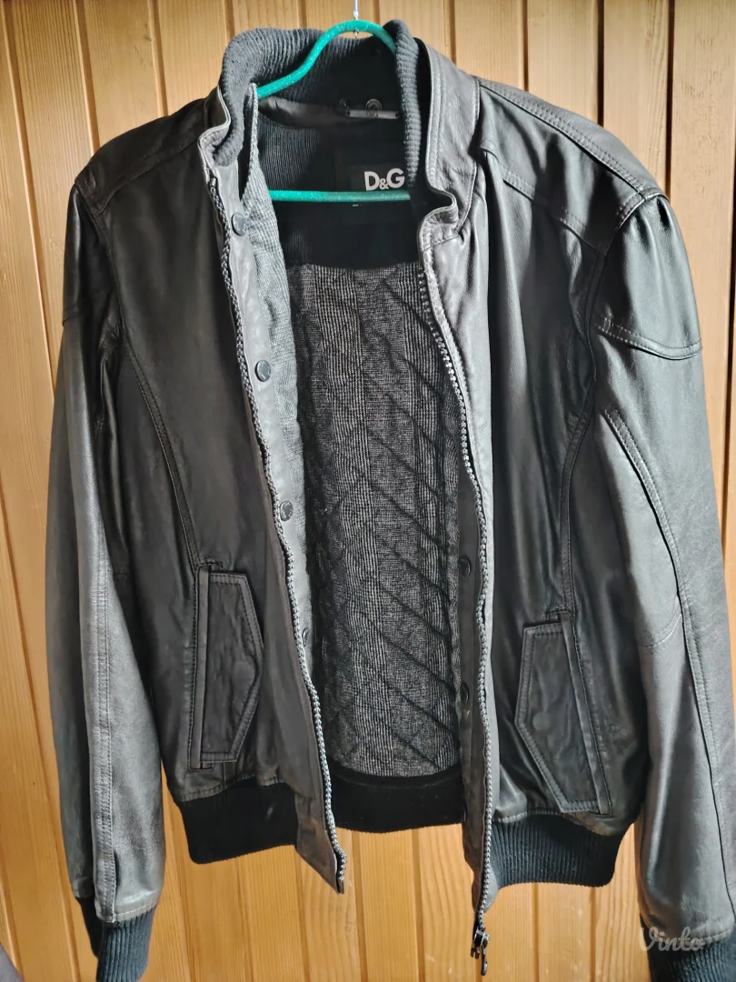 D&G Dolce & Gabbana kožna bomber jakna