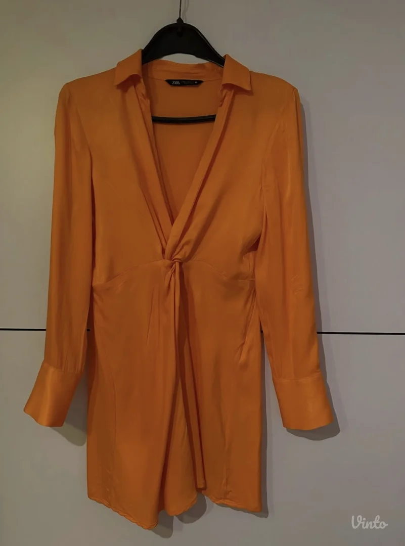 Zara - satin knot mini dress