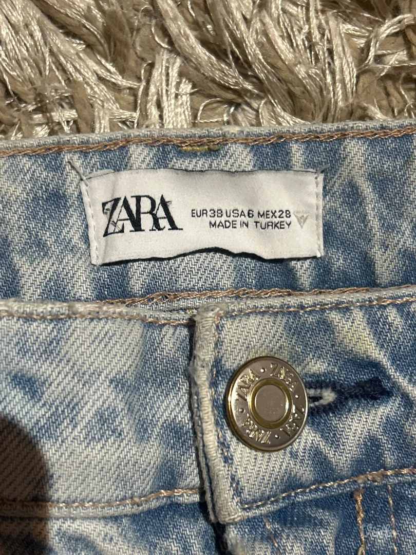 ZARA wide leg svetle farmerke