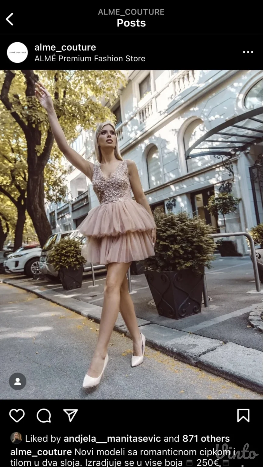 Alme couture haljina