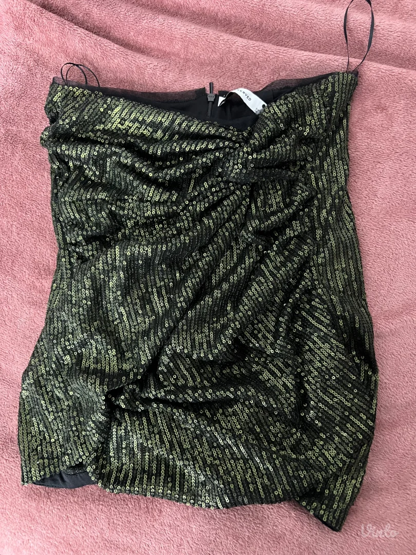 Šljokičava maslinasta suknja