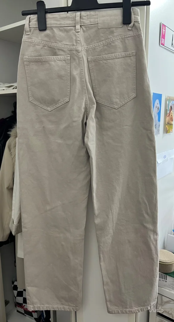 Wide leg bež farmerke