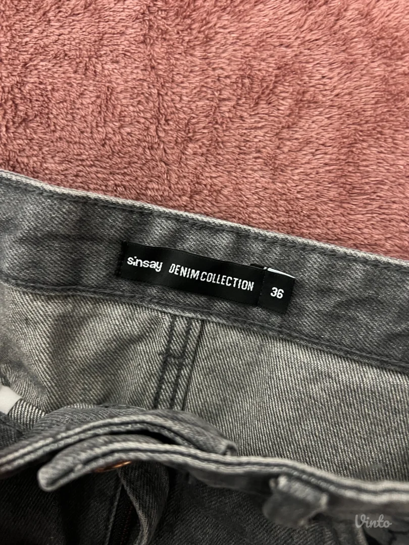 Mini teksas siva suknja