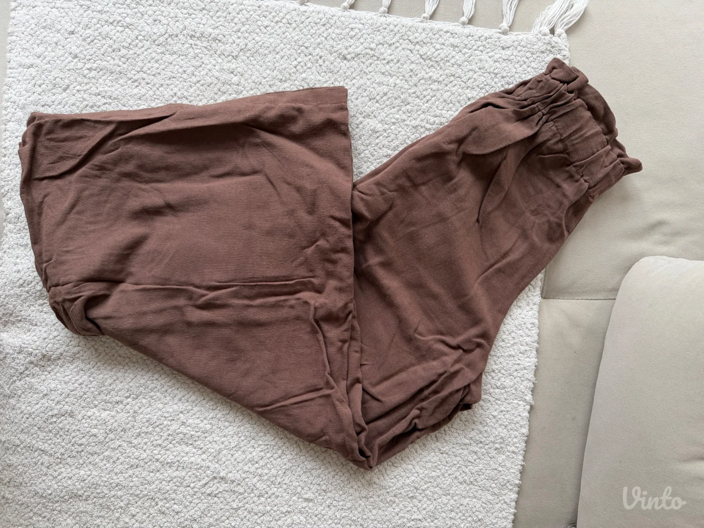 Braon lanene pantalone