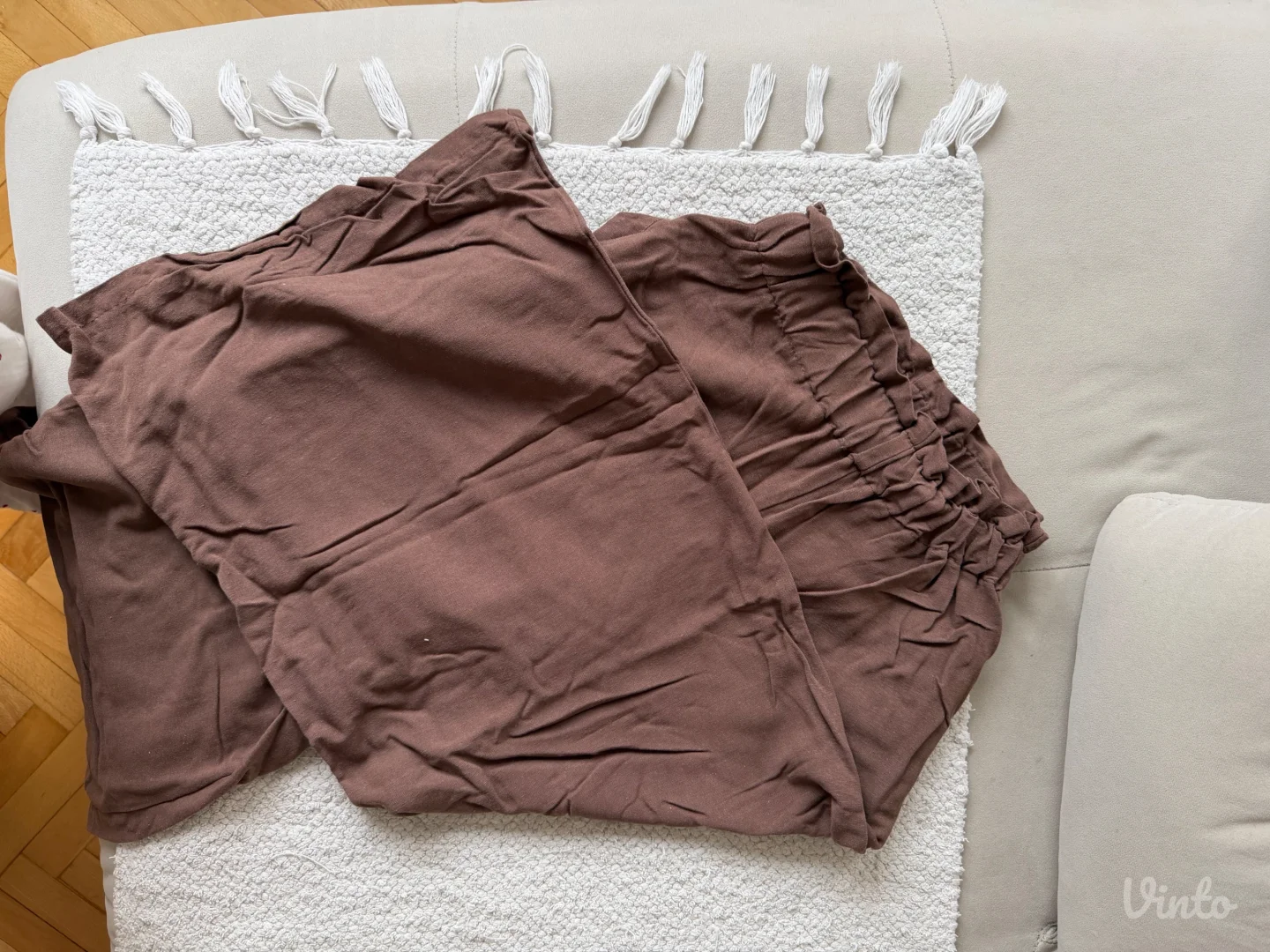 Braon lanene pantalone