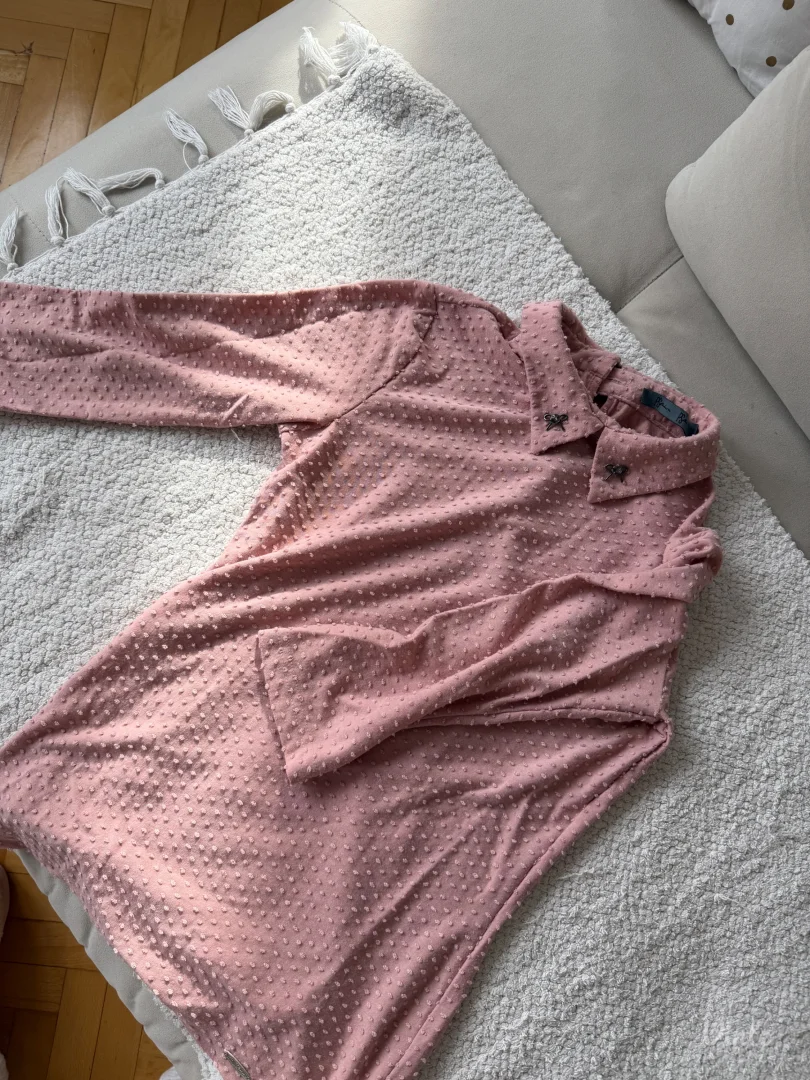 P.S. Fashion - roze bluza sa kragnom