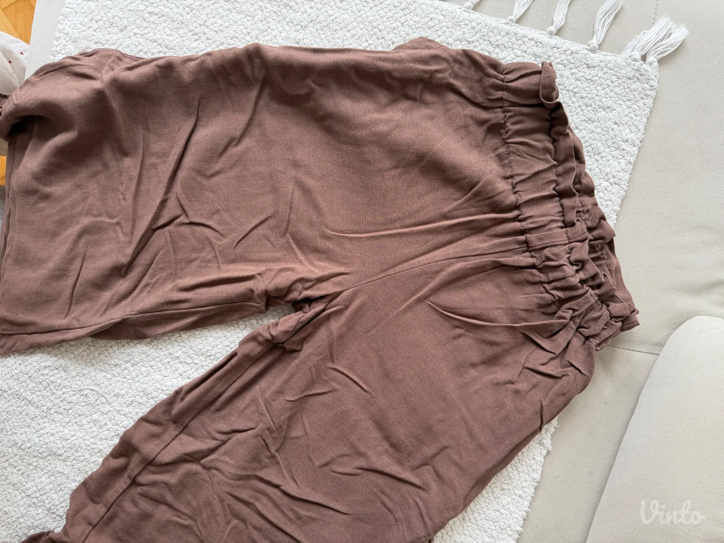 Braon lanene pantalone