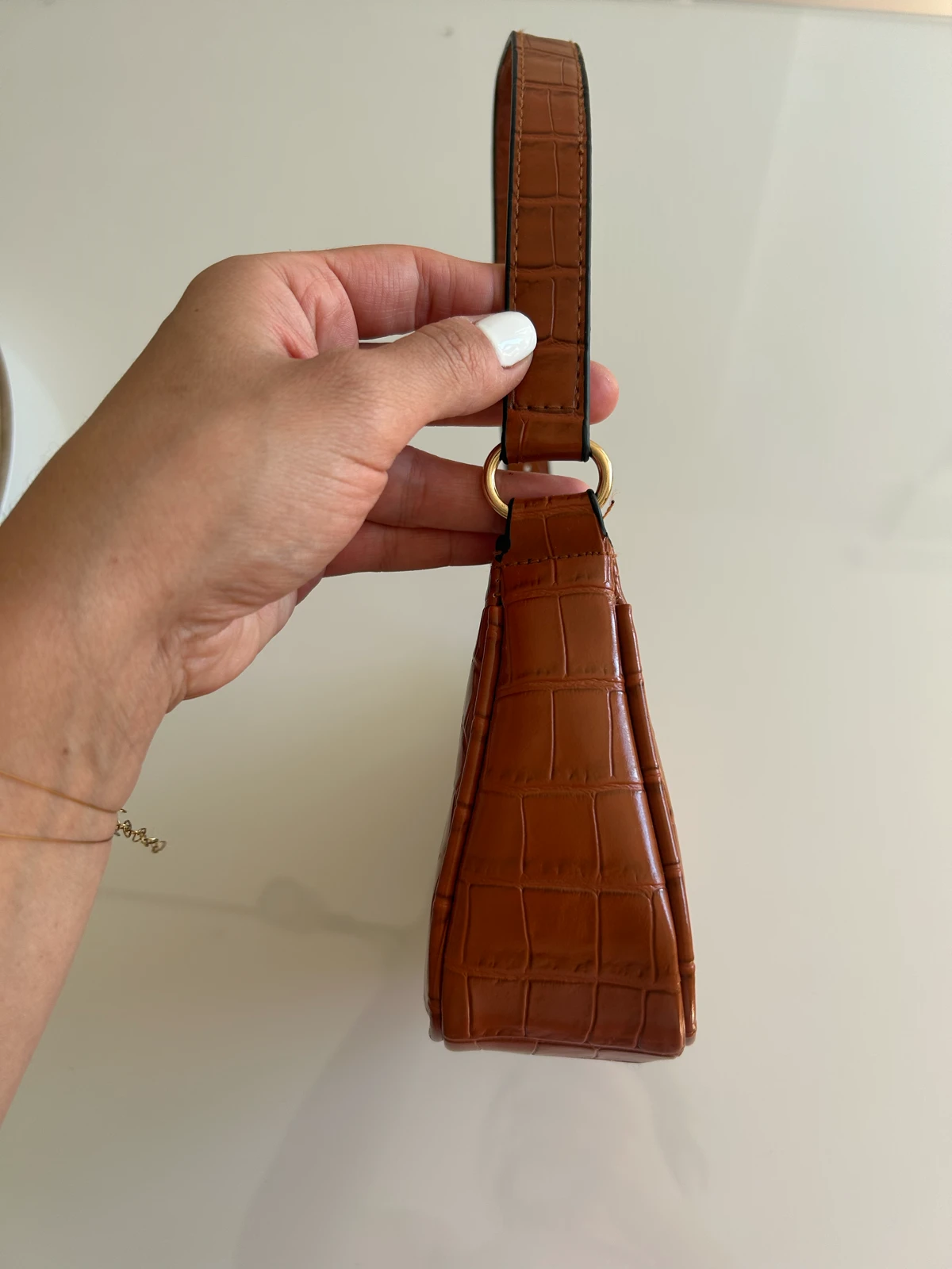 Braon kroko torbica - Stradivarius