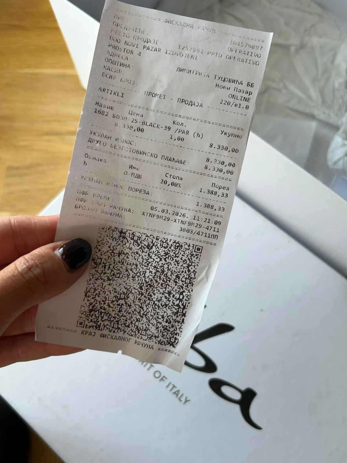 CRNE ŽENSKE OXFORD CIPELE OD PRAVE KOŽE - BROJ 39