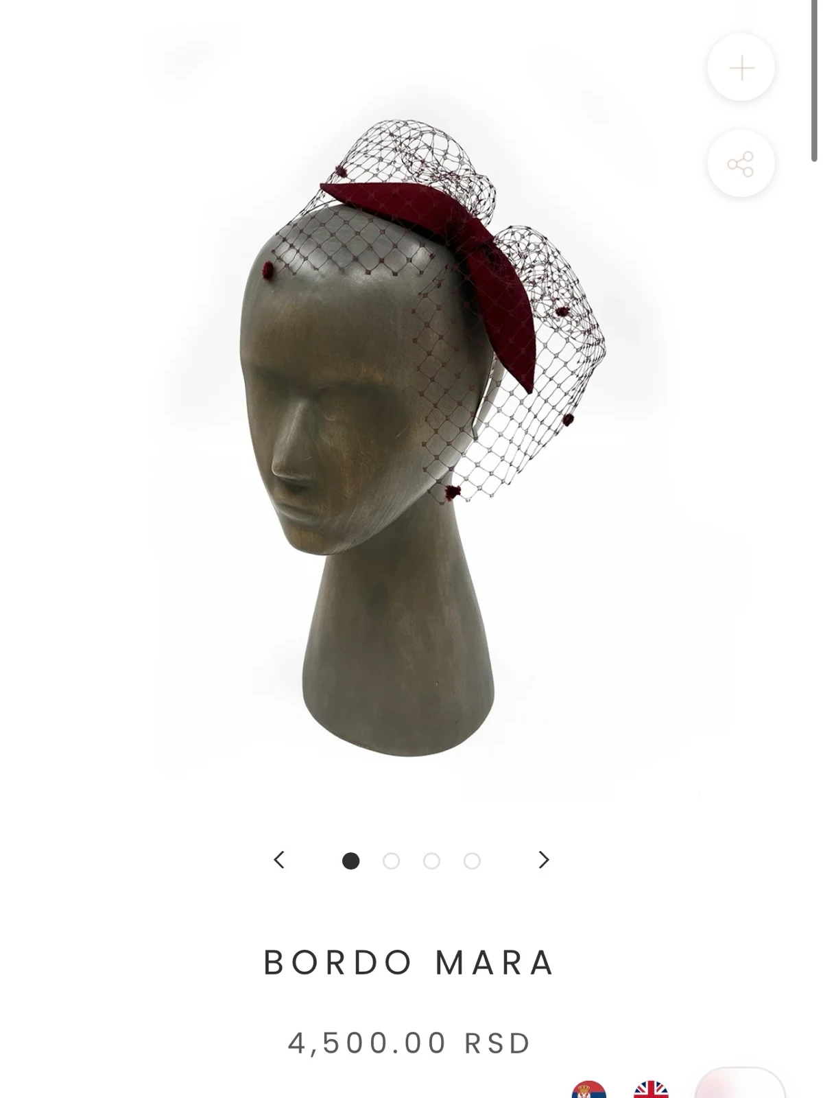 ERCEGOVAC fascinator u fuksija/magenta boji - NOVO