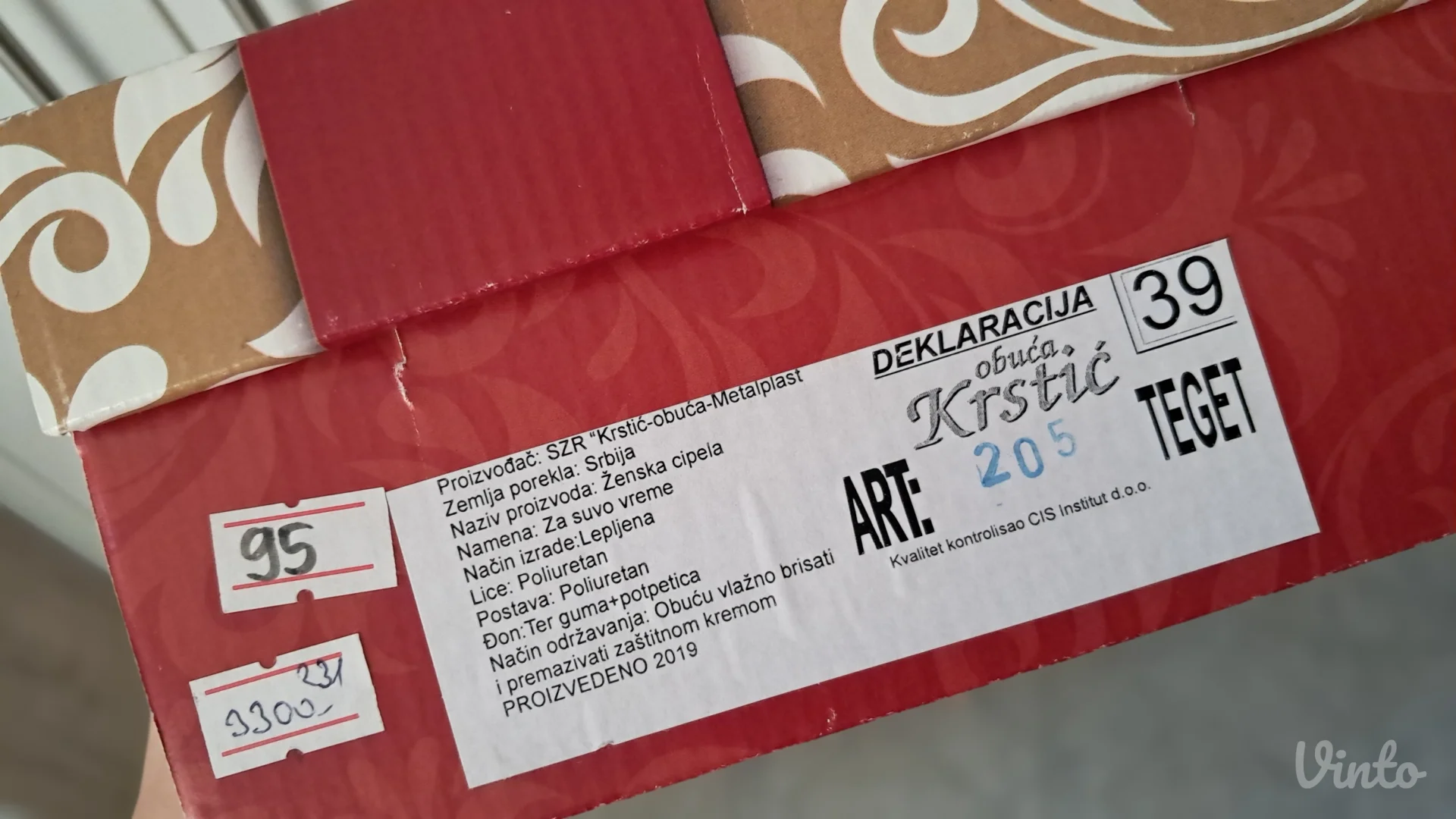 Teget zmijski print salonke br. 39 - NENOŠENE