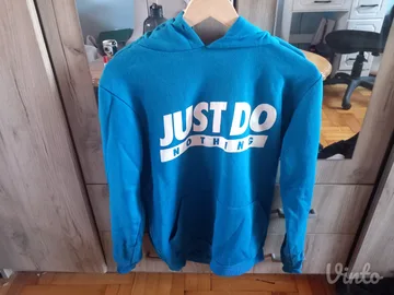 Plavi duks sa kapuljačom "Just Do Nothing"