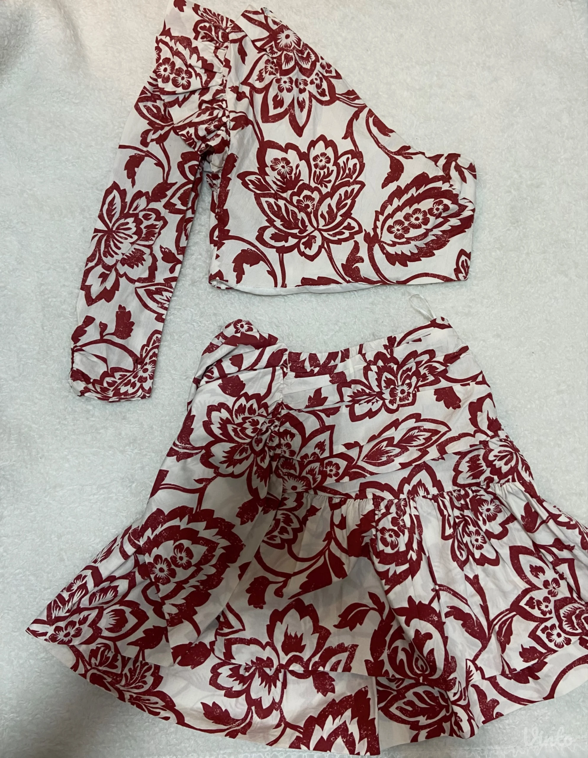 ZARA crveno-beli komplet letnji / XS