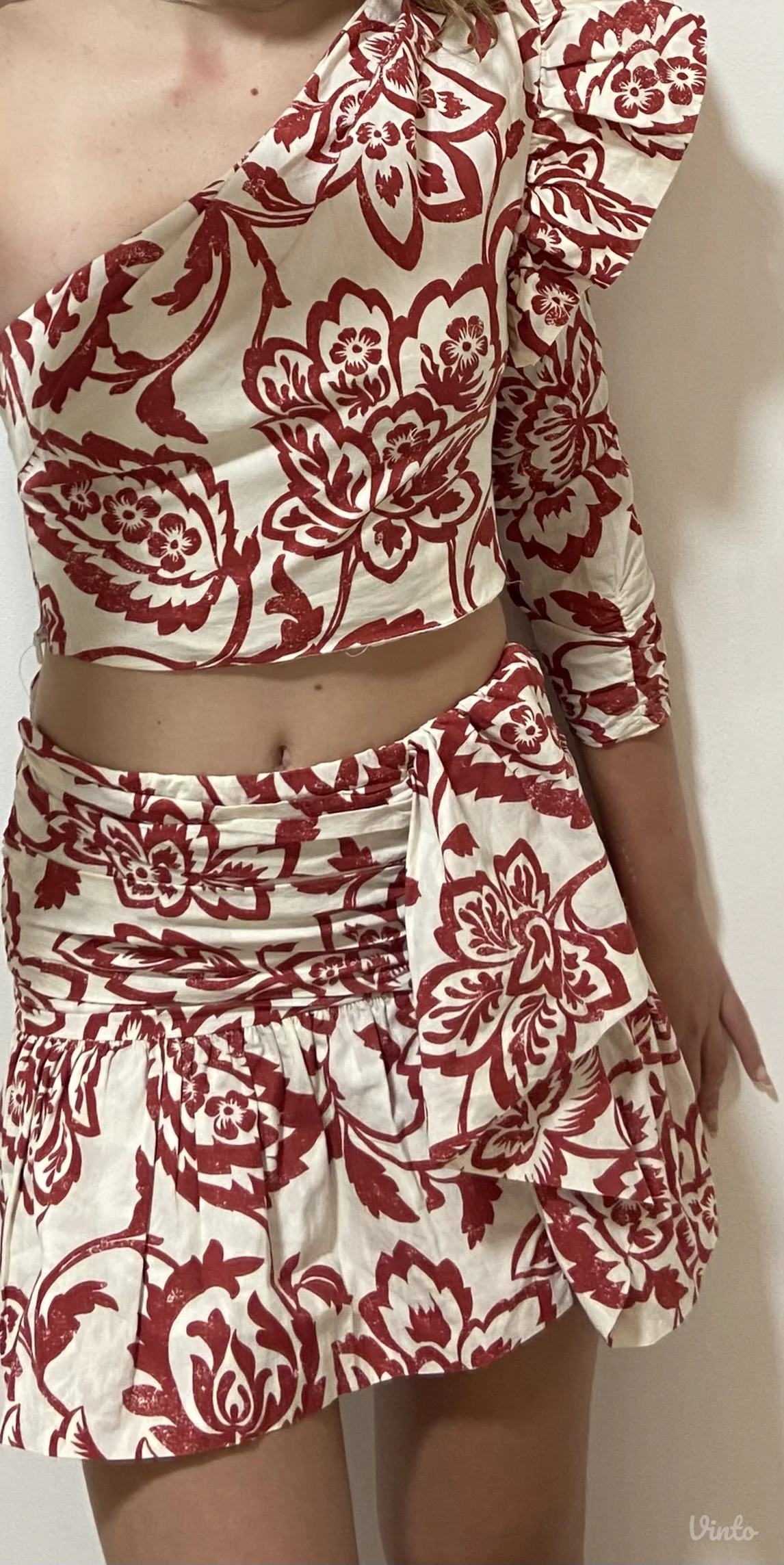 ZARA crveno-beli komplet letnji / XS
