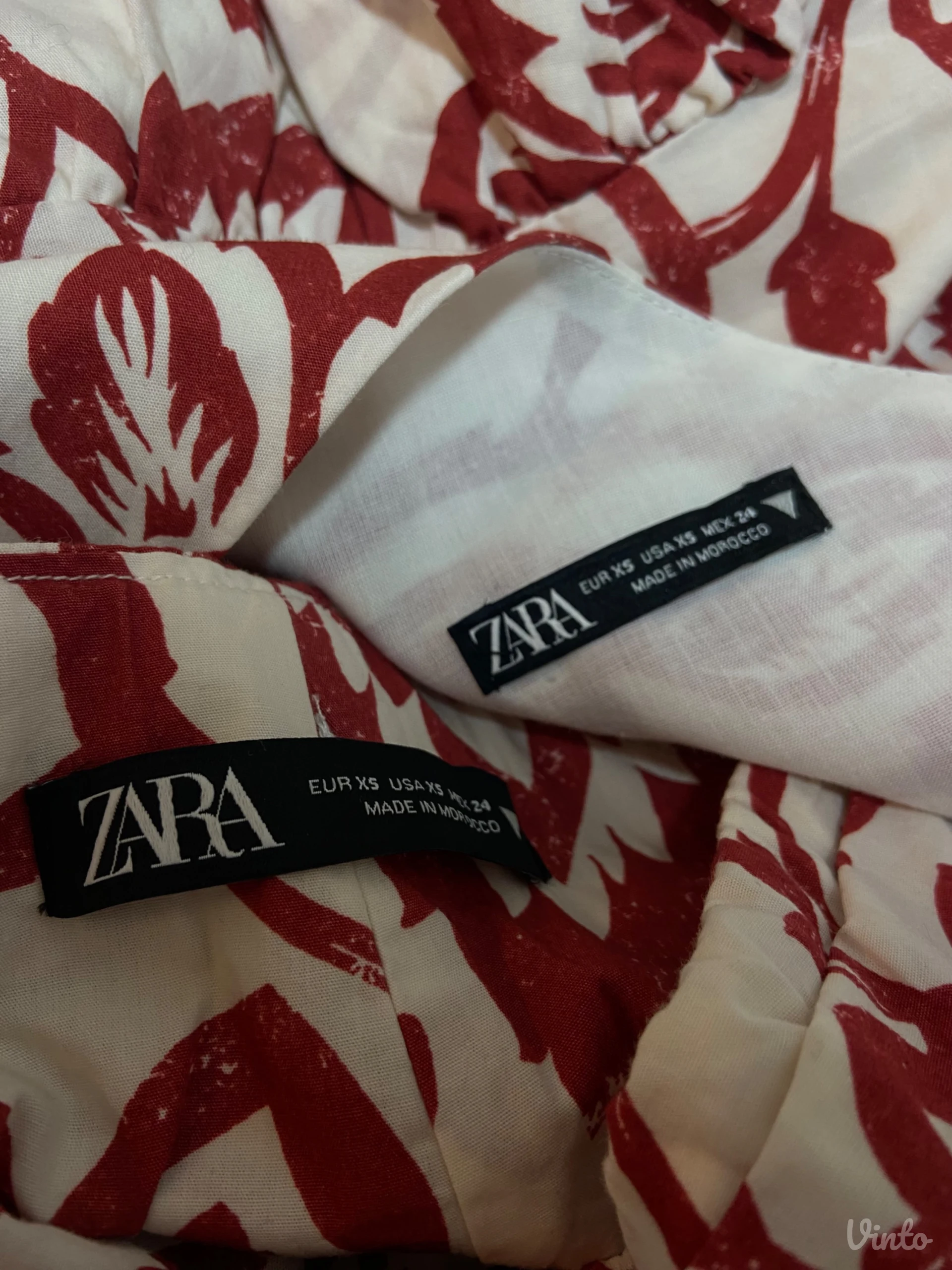ZARA crveno-beli komplet letnji / XS