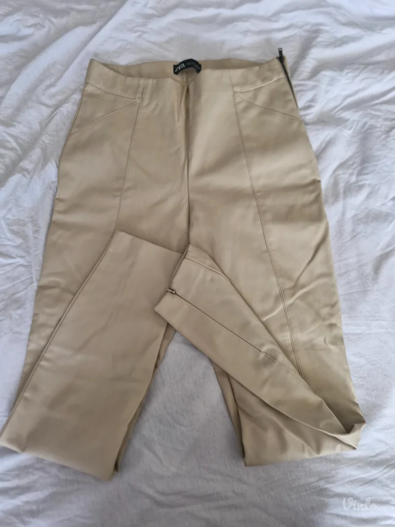 Zara - ženske kožne pantalone