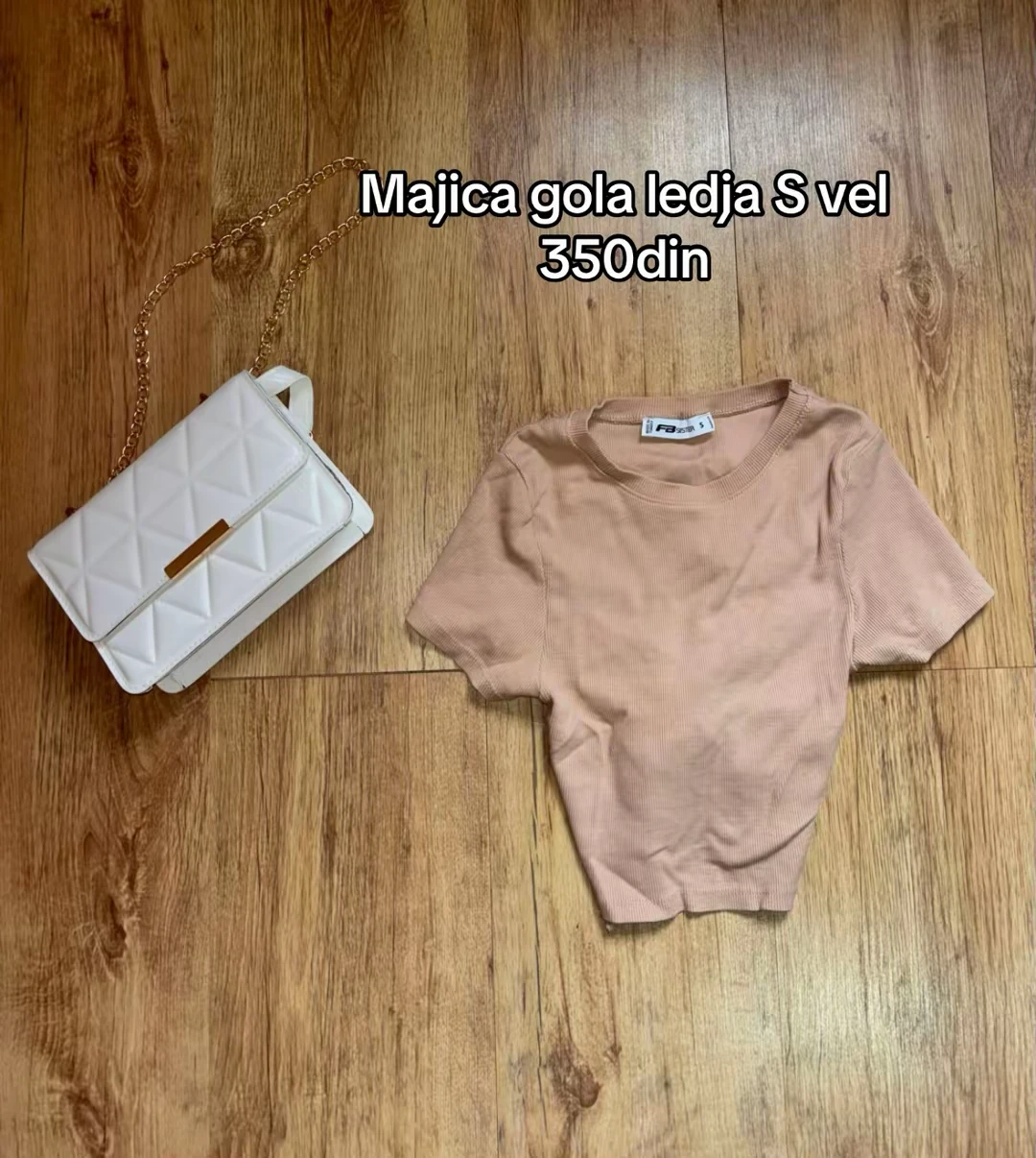 Majica crop top gola ledja vezana pozadi