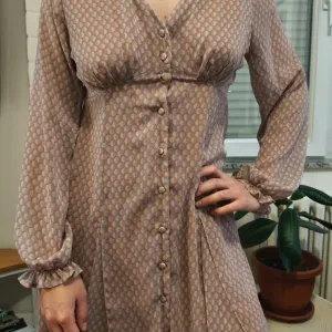 Retro roze haljina Cotton