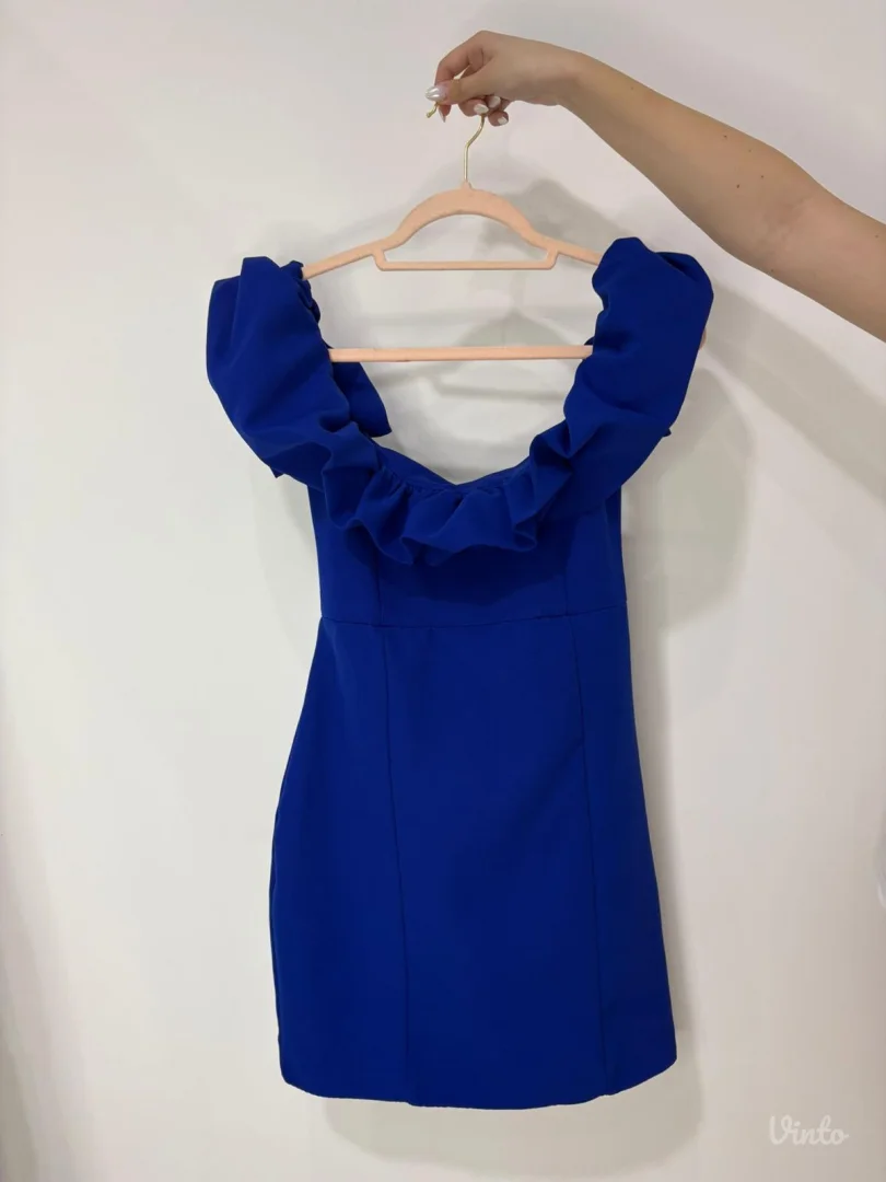 Plava elegantna haljina