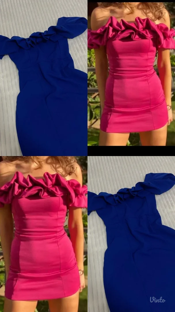 Plava elegantna haljina