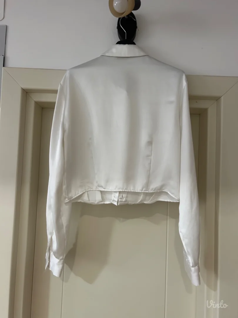 Stradivarius bela satenska košulja