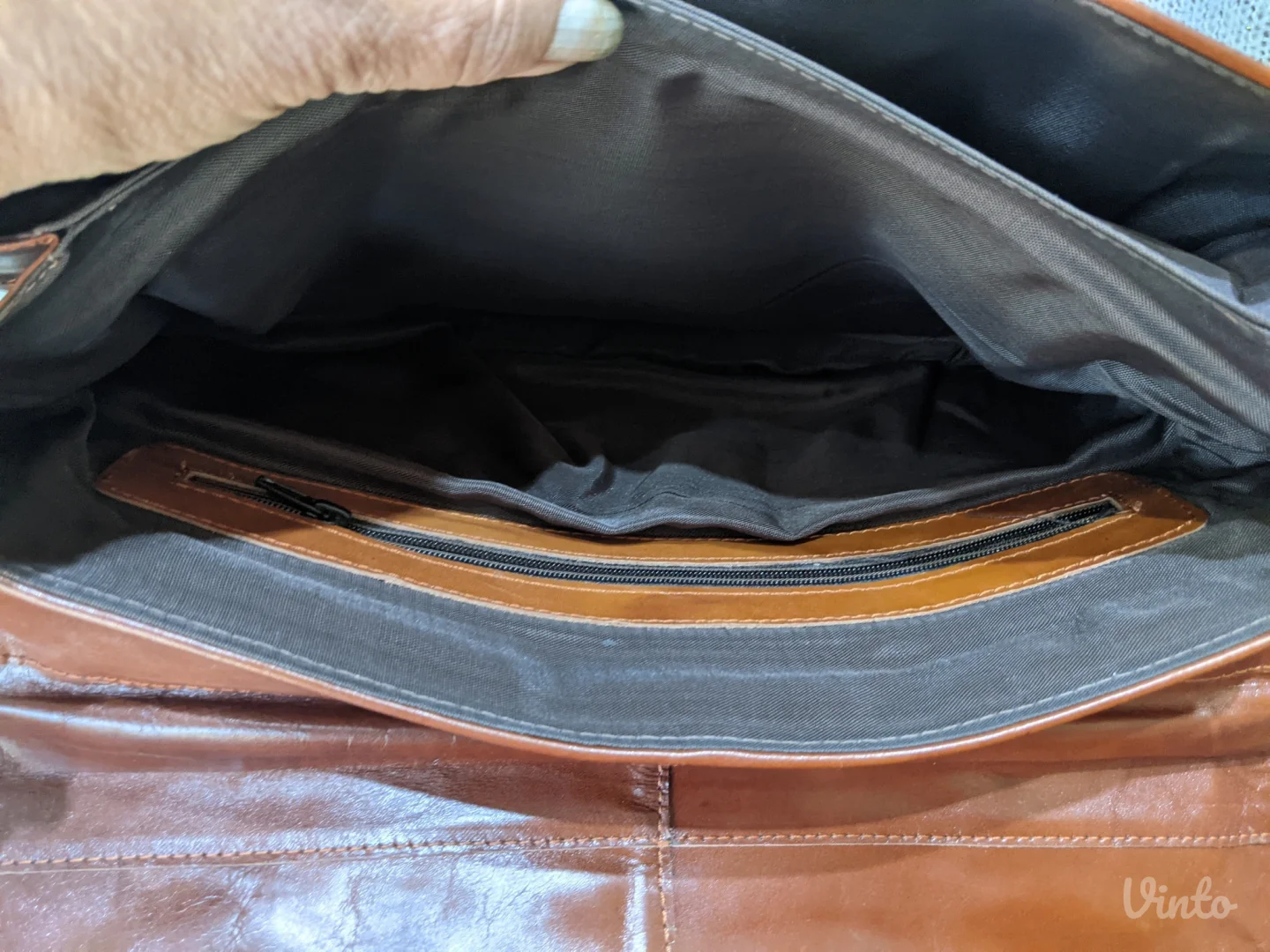 Poslovno damska tašna, prirodna koža - NOVA