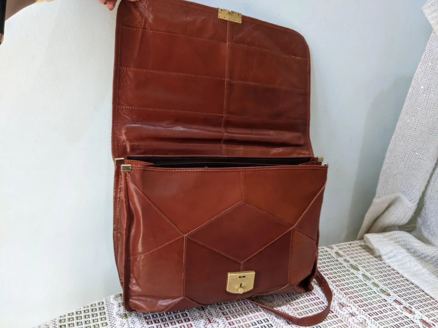 Poslovno damska tašna, prirodna koža - NOVA