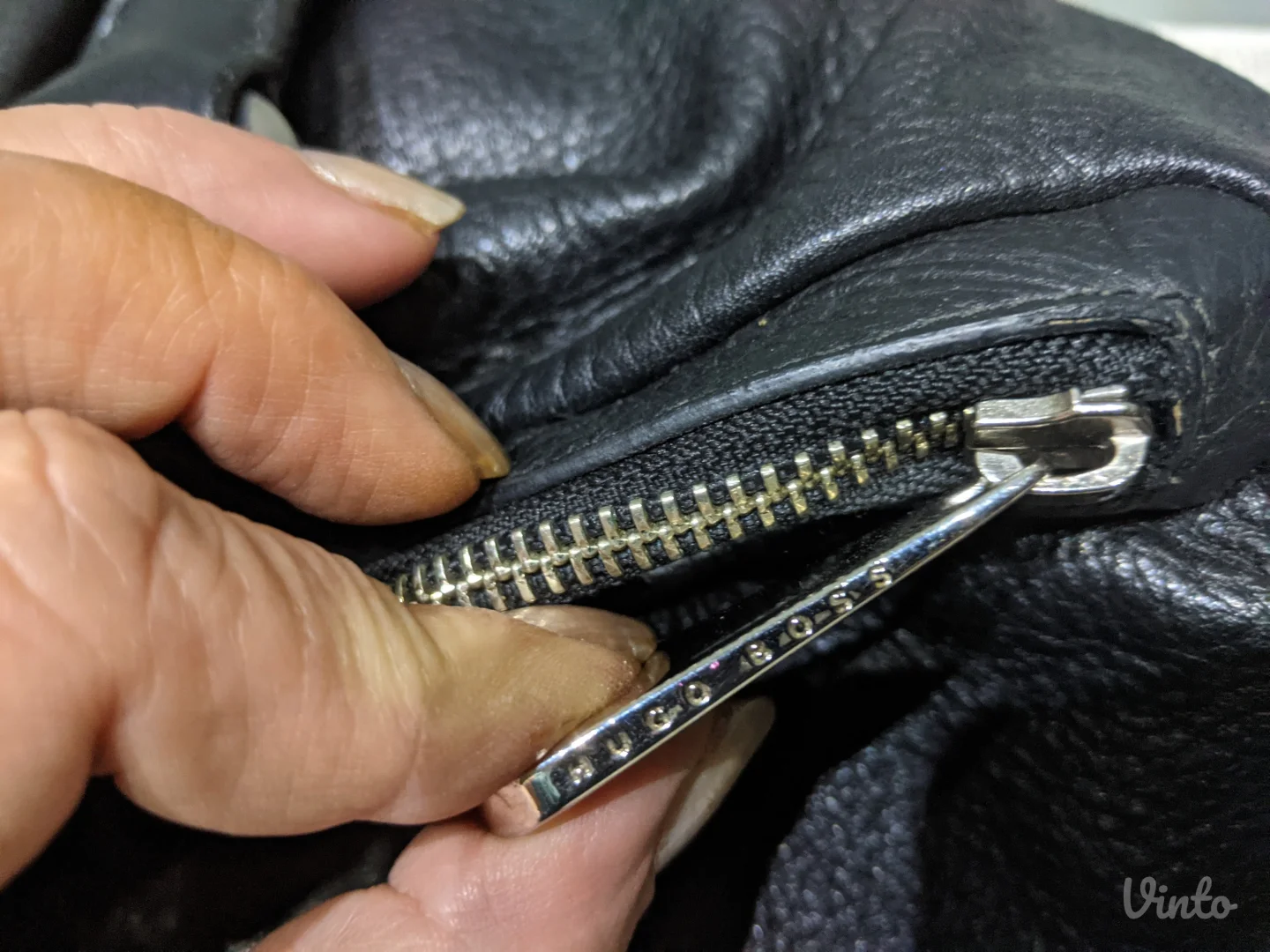 Hugo Boss torba - Original - prirodna koža, sa ser. brojem