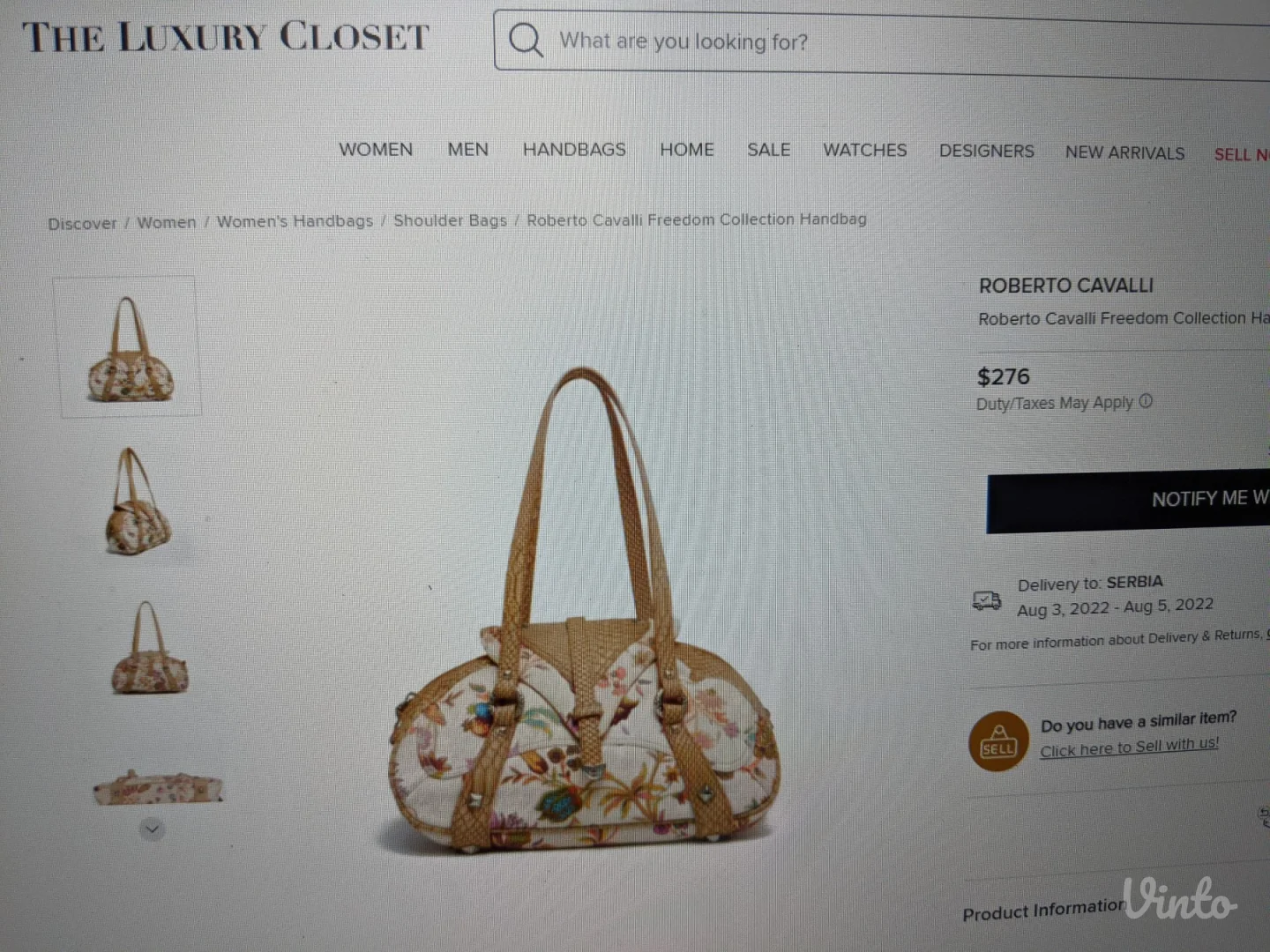 Roberto Cavalli - Freedom - Prirodna koža - Original