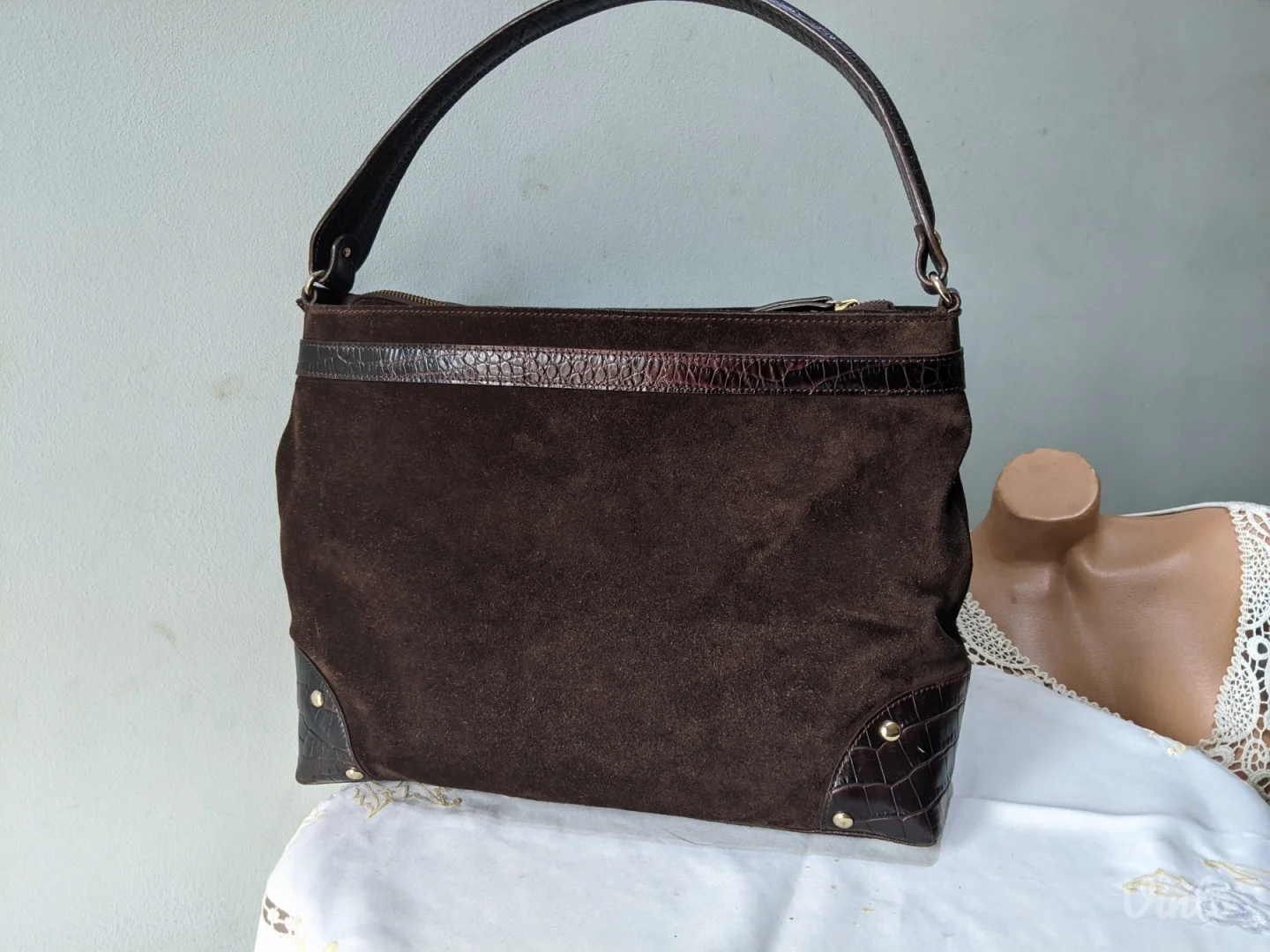 Max Mara - Prirodna koža + Velur - Original - Velika