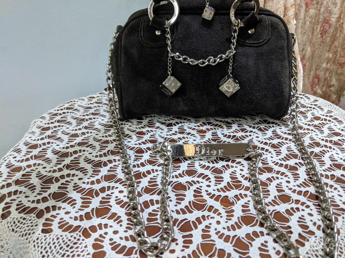 Christian Dior - prirodna koža, velur - model bowling