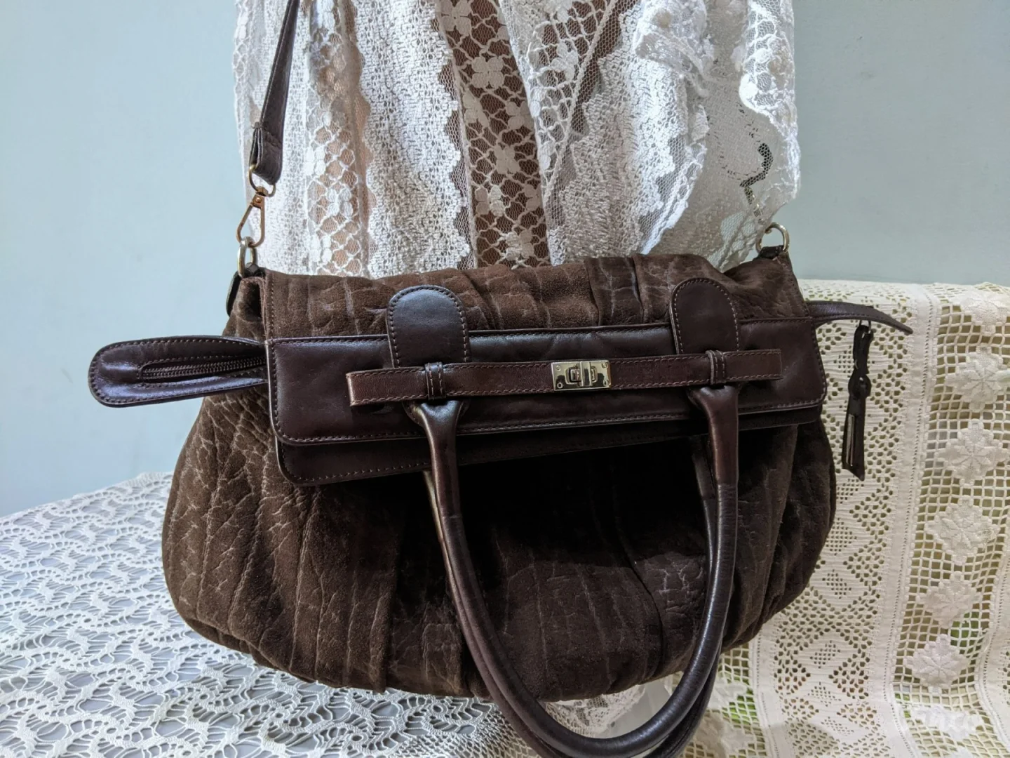 CALEIDOS -Original-Nova-Prirodna koža+Velur-Velika